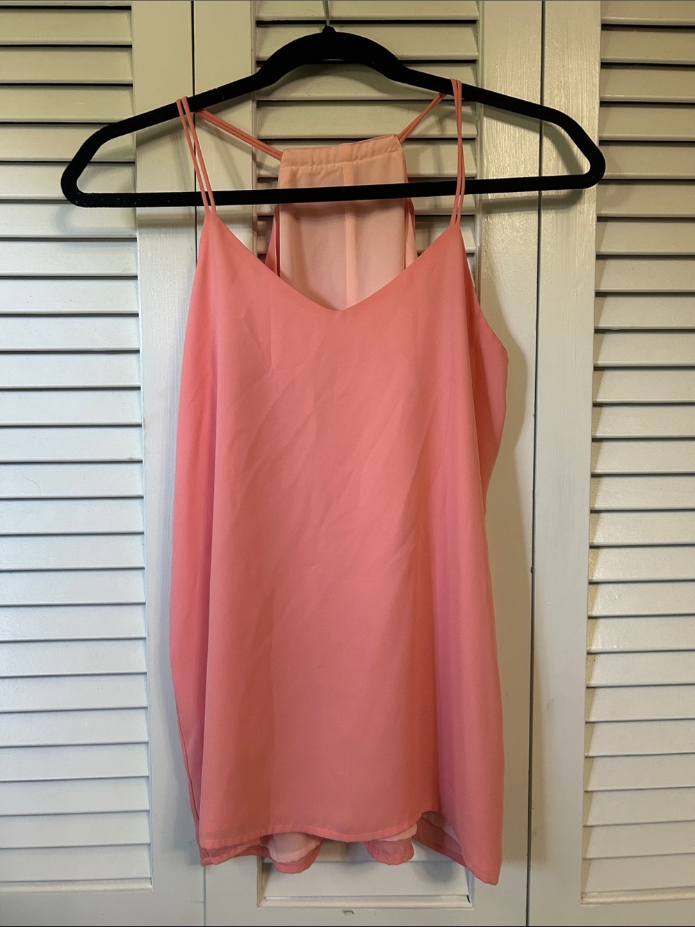 New York & Company Coral Pink Spaghetti Strap Camisole tank top